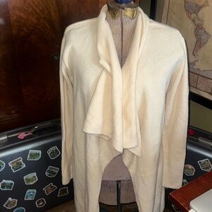 NWT Flawless Brand Cream Draped Open-Front Cardigan Sweater Size XS/S